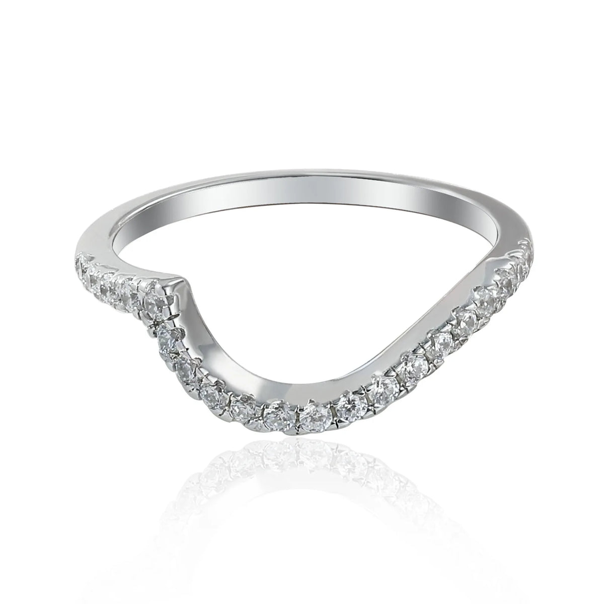 MuShan Jewelry 925 Sterling Silver Ring Wedding Band High Carbon Diamond Gift Her Girlfriend Gift Women Rings Fine Jewelry
