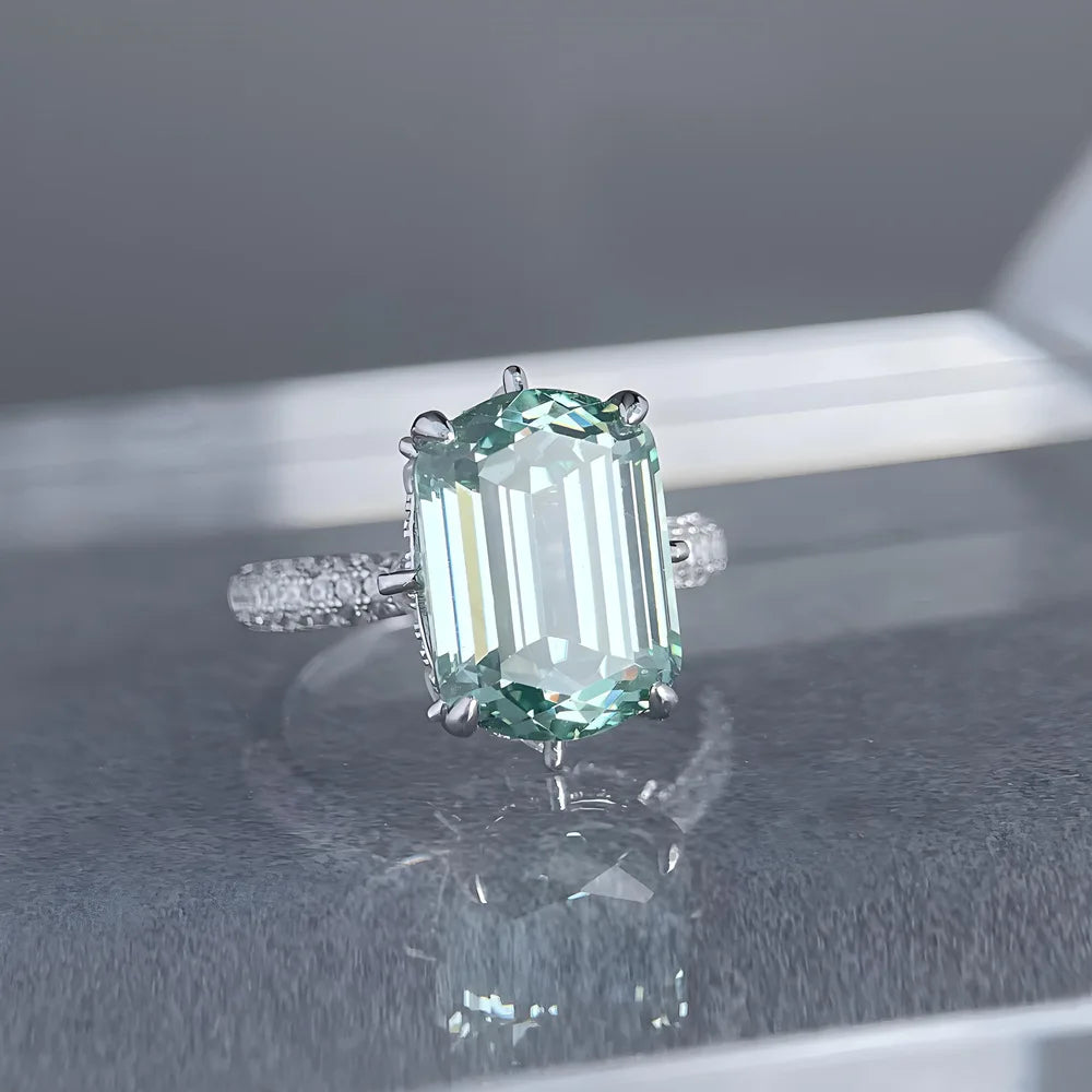 MuShan Jewelry 925 Sterling Silver Ring Wedding Band High Carbon Diamond Party Cocktail Valentine Gift Women Rings Fine Jewelry