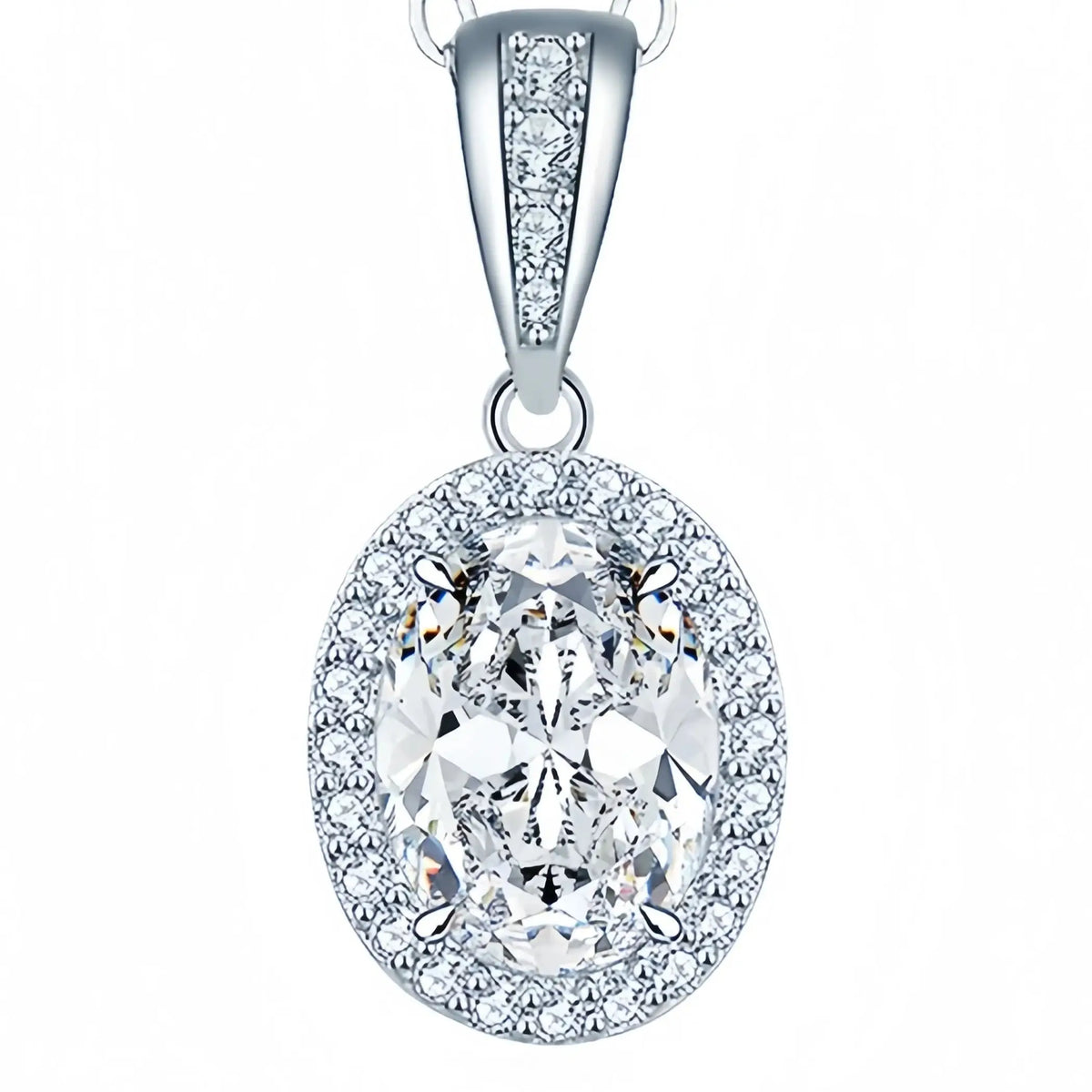 ShanLover Brand Luxury MST Top Grade Moissanite Diamond Necklace for Women S 925 Sterling Silver Pendant Necklaces Chain Jewelry