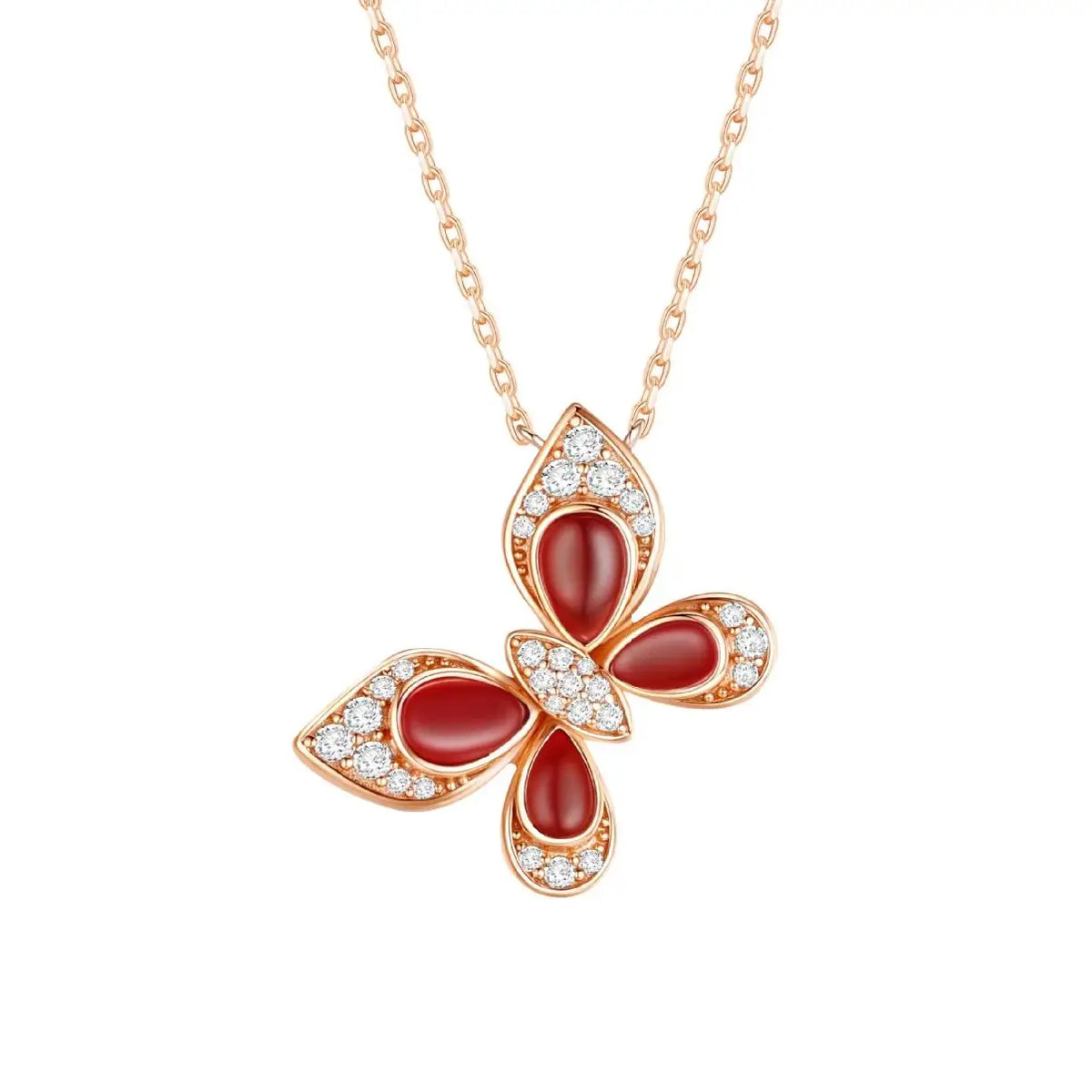 ShanLover Brand 925 Sterling Silver Pendants Necklaces Red Agate White Shell And Turquoise Butterfly Necklace Pendants Jewelry