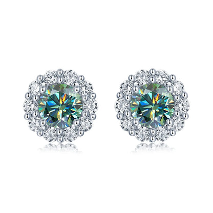 ShanLover Brand GRA Certificated MST Top Grade Moissanite Stud Earrings 925 Sterling Silver Jewelry Diamond Earrings for Woman