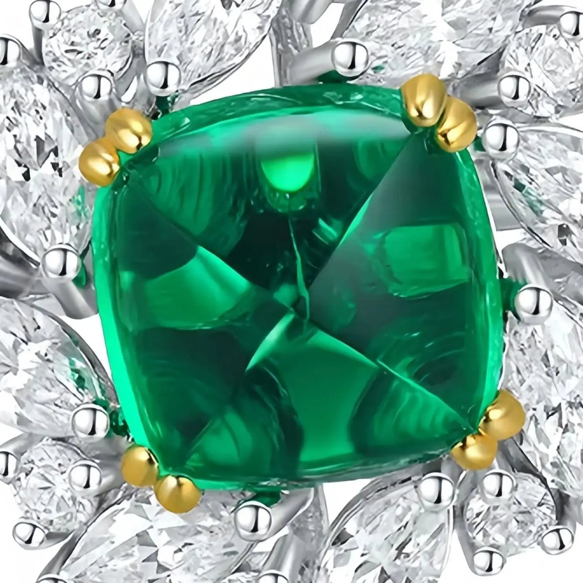 ShanLover Brand MGI Top Grade 2.5ct Lab Grown Green Emerald Gemstone Ring Women Real 925 Sterling Silver Wedding Rings Jewelry