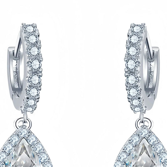 ShanLover Brand Women 925 Sterling Silver Drop Earrings Stud MST Top Grade Moissanite Diamond Pendant Earrings Gemstones Jewelry