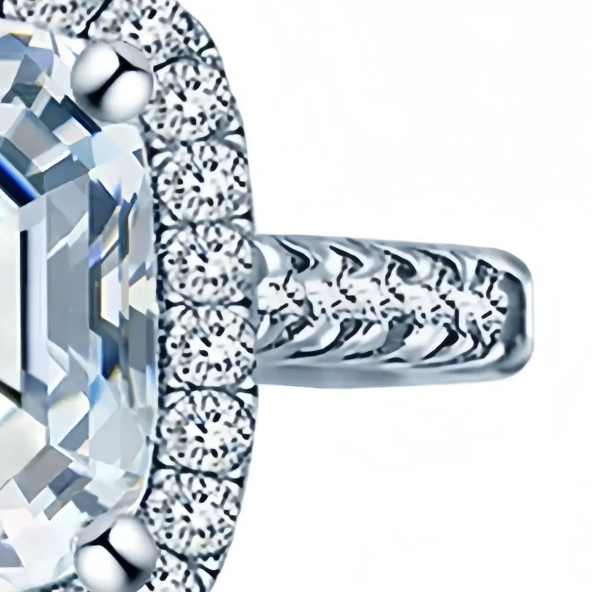 ShanLover Brand Luxury MST Top Grade Moissanite Diamond Ring for Woman s925 Real 925 Sterling Silver Square Cut Rings Jewelry