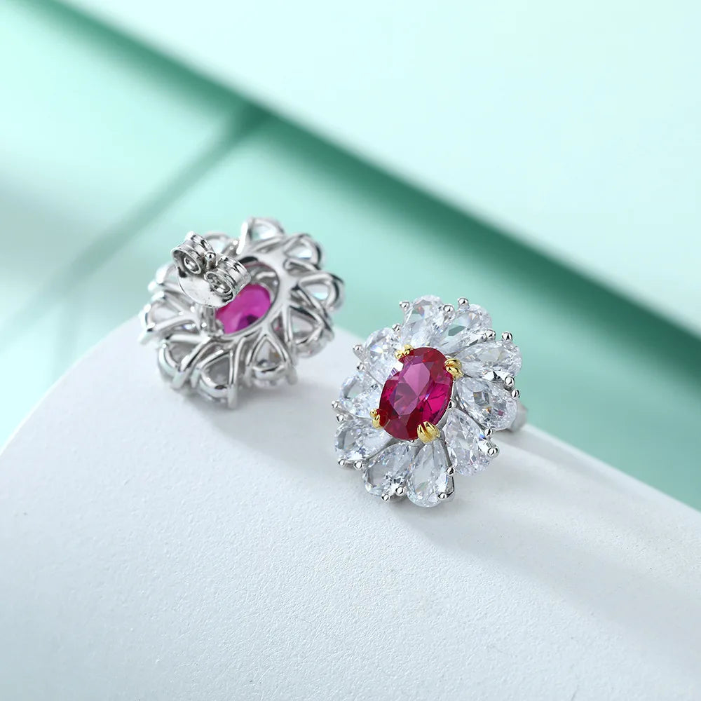 MuShan Luxury Jewelry 925 Sterling Silver Earrings Zircon 7A Drop Romantic for Bride Real Gold Plated Fine Jewelry Earring