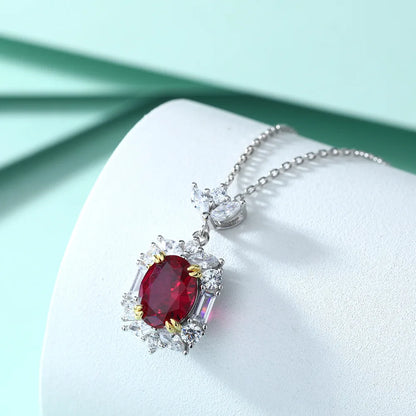 MuShan Jewelry 925 Sterling Silver Necklace Gold Chain HCD Diamonds Anniversary Gift Statement Jewelry Women Necklaces Jewelry