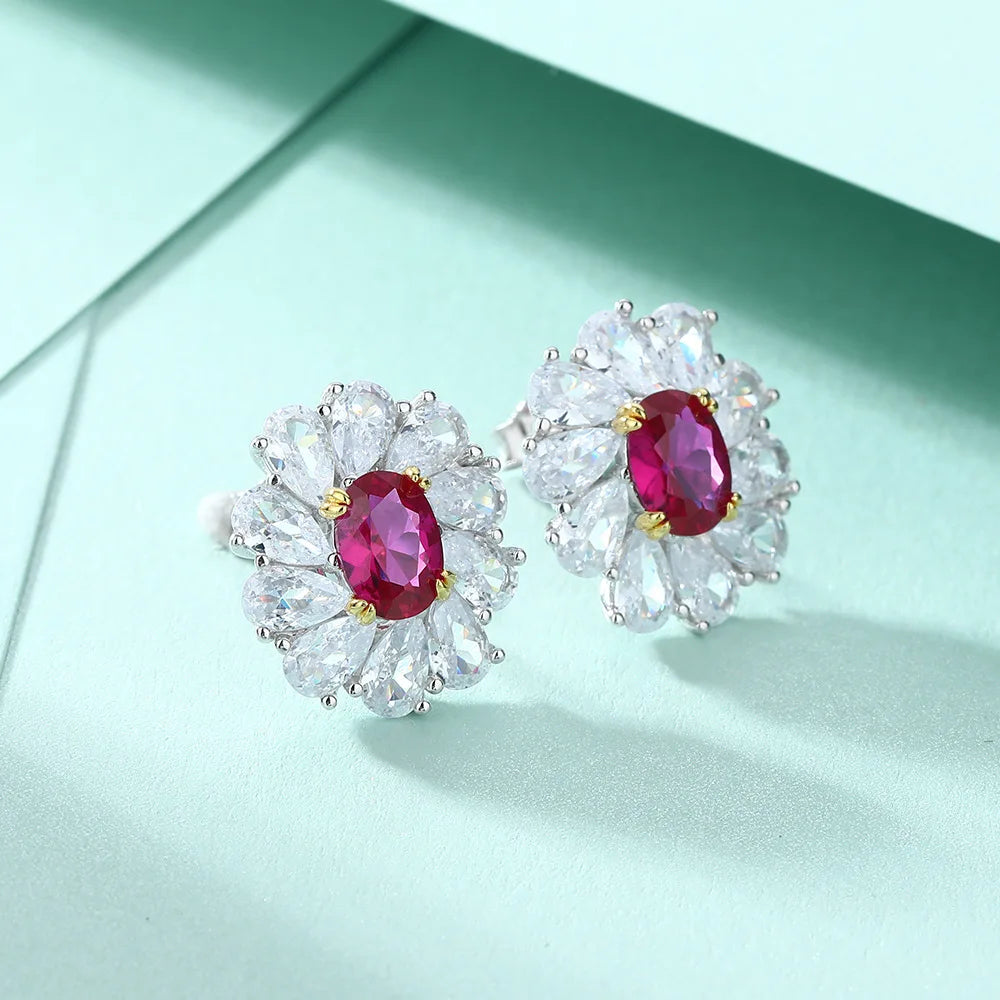 MuShan Luxury Jewelry 925 Sterling Silver Earrings Zircon 7A Drop Romantic for Bride Real Gold Plated Fine Jewelry Earring