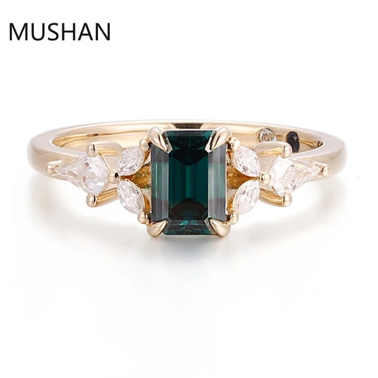 MUSHAN Luxury Custom 14K 18K Gold Rings Band Jewelry With Moissanite Diamond Lab Grown Gemstones Diamond Wedding Ring For Women