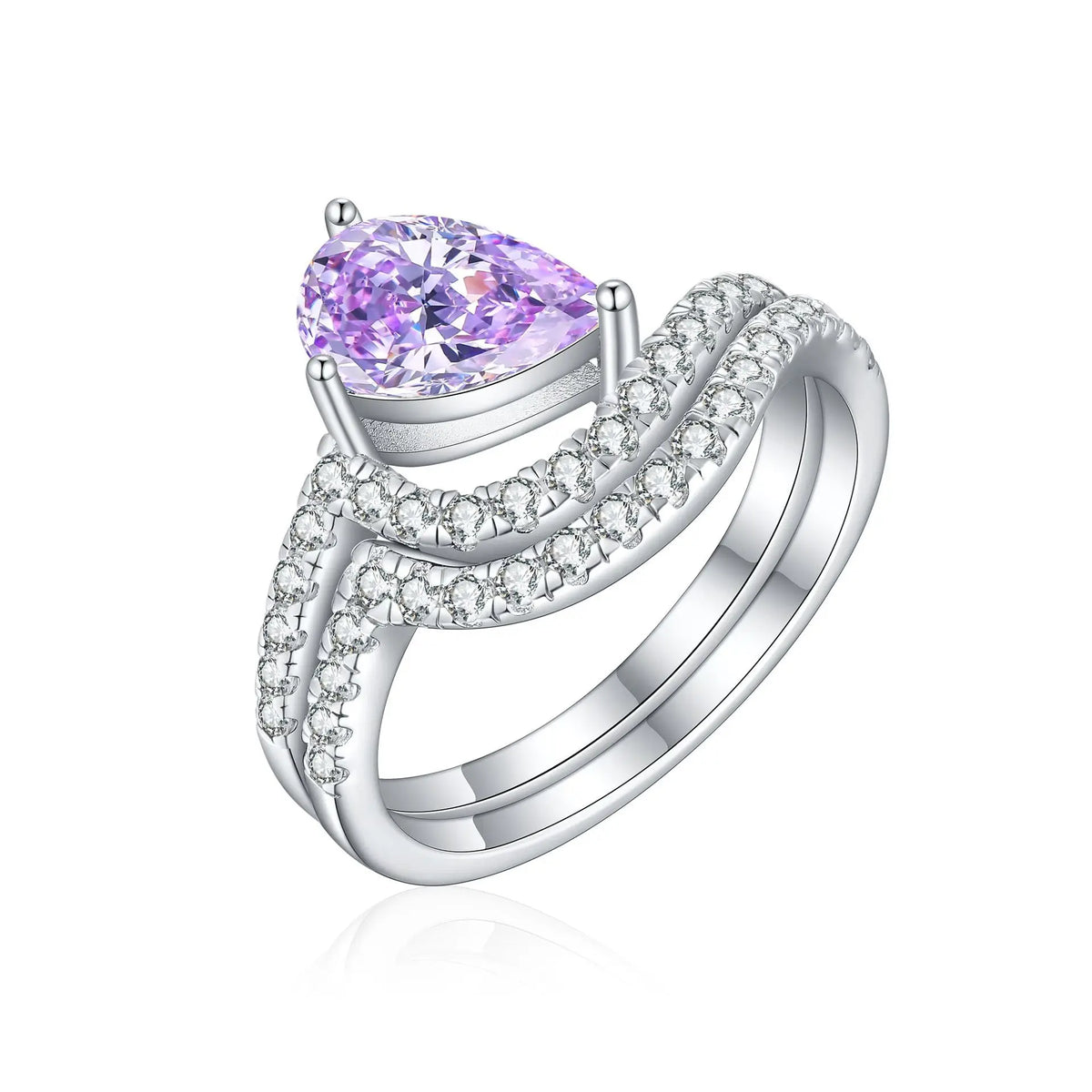 MuShan Jewelry 925 Sterling Silver Ring Wedding Band High Carbon Diamond Gift  Her Girlfriend Gift Women Rings Fine Jewelry