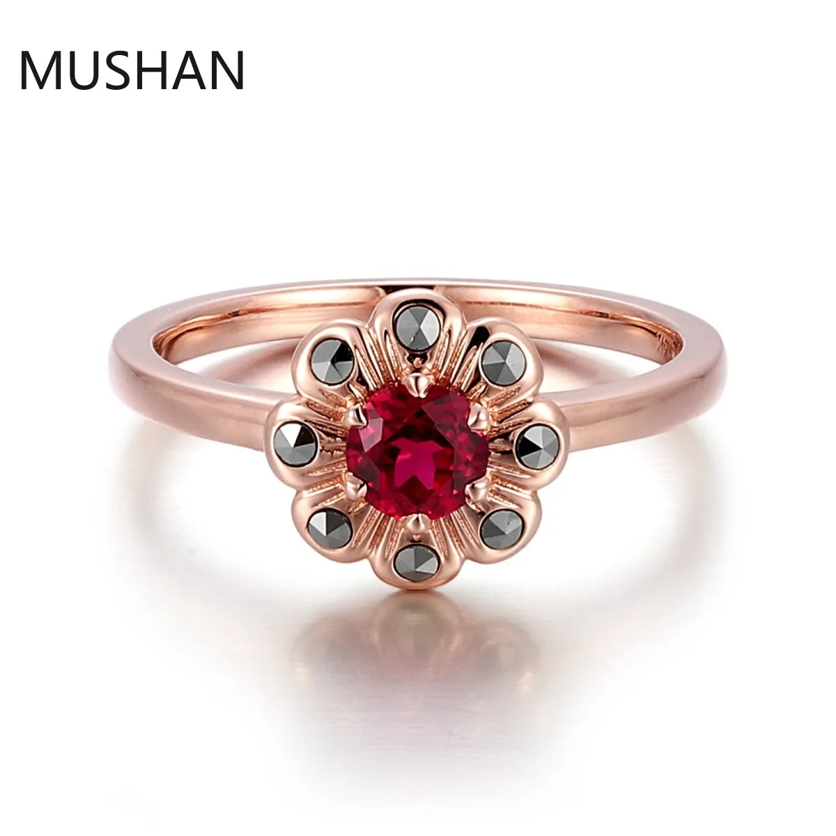 MUSHAN Luxury Custom 14K 18K Gold Rings Band Jewelry With Moissanite Diamond Lab Grown Gemstones Diamond Wedding Ring For Women