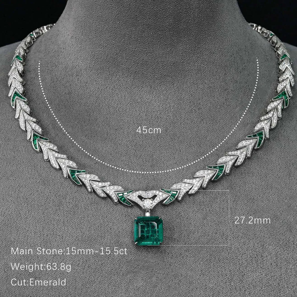 MuShan Jewelry 925 Sterling Silver Necklace Fine 5A CZ Gemstones HCD Diamond Unique 925 Sterling Silver Necklaces Accessories