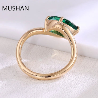 MUSHAN Luxury Custom 14K 18K Gold Rings Band Jewelry With Moissanite Diamond Lab Grown Gemstones Diamond Wedding Ring For Women