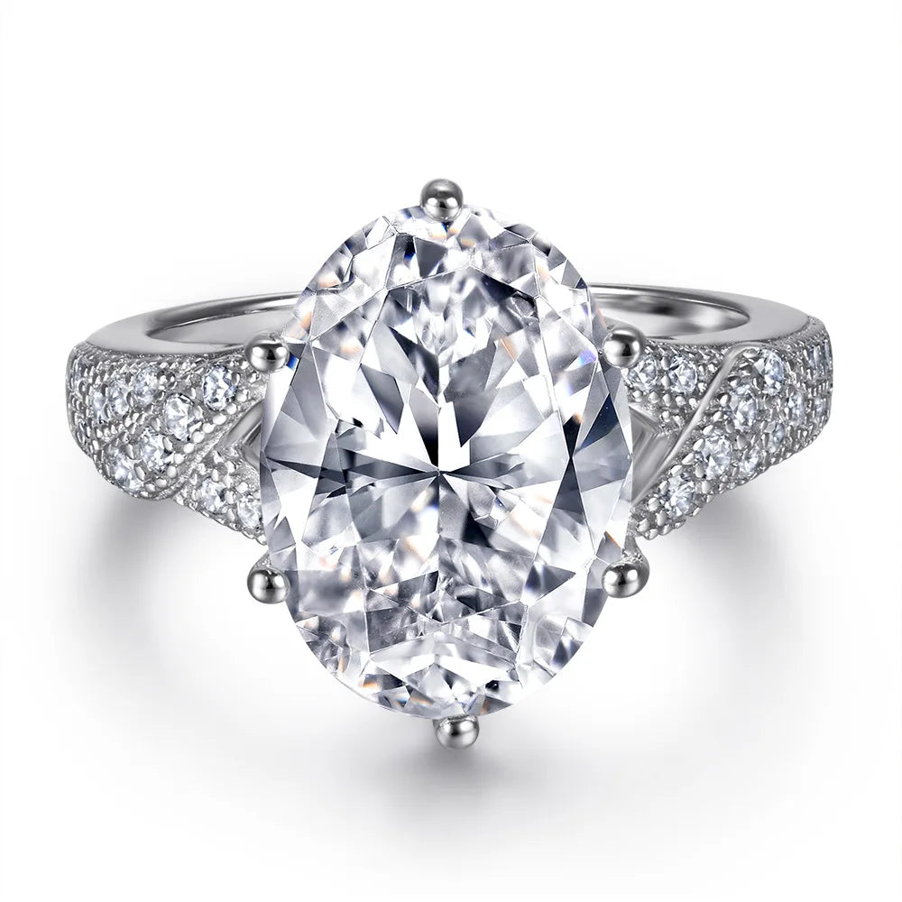 MuShan Jewelry 925 Sterling Silver Romantic Engagement Ring 7A Cubic Zirconia Valentine Delicate Anniversary  Women Gift