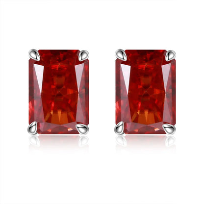 MUSHAN Brand Jewelry 925 Sterling Silver Stud Earrings 7ct 8*10 Ice Flower Gemstones Women Earrings Stud Fine Jewelry Accessory