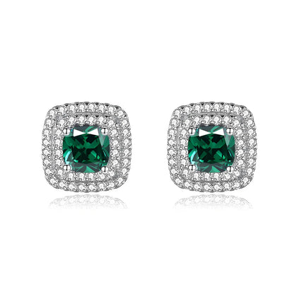 MuShan Jewelry 925 Sterling Silver Stud Earrings Dangle HCD Gemstones Romantic Statement Jewelry Women Earring Fine Jewelry
