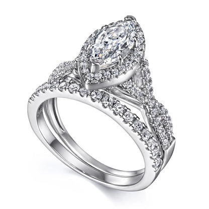 MuShan Luxury Jewelry 925 Sterling Silver Ring Zircon 7A Princess Promise for Girlfriend 18K Rose Gold Plated Fine Jewelry Rings