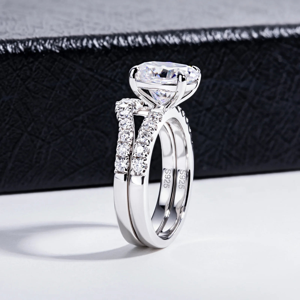MuShan Luxury Jewelry 925 Sterling Silver Ring VVS Moissanite Charming Ring for Spouse 18K Real Gold Plated MST Patent Rings