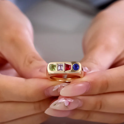 MUSHAN Bespoke Jewelry 14k 18k Gold Ring Band Lab Grown Ruby Sapphire for Women 18K Gold GRC Certificate Rings Fine Jewelry