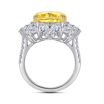 MuShan Jewelry 925 Sterling Silver Ring Wedding Band High Carbon Diamond Birthday Gift Glamorous Style Women Rings Fine Jewelry