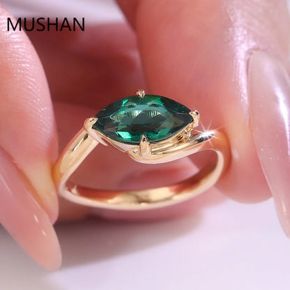 MUSHAN Luxury Custom 14K 18K Gold Rings Band Jewelry With Moissanite Diamond Lab Grown Gemstones Diamond Wedding Ring For Women