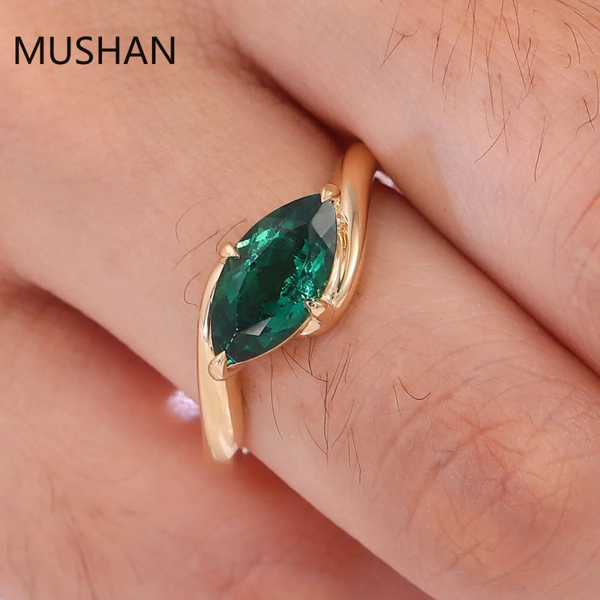MUSHAN Luxury Custom 14K 18K Gold Rings Band Jewelry With Moissanite Diamond Lab Grown Gemstones Diamond Wedding Ring For Women