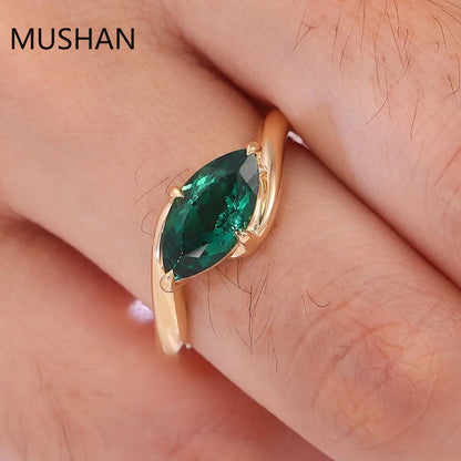 MUSHAN Luxury Custom 14K 18K Gold Rings Band Jewelry With Moissanite Diamond Lab Grown Gemstones Diamond Wedding Ring For Women