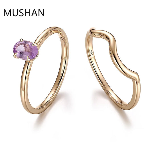 MUSHAN Luxury Custom 14K 18K Gold Rings Band Jewelry With Moissanite Diamond Lab Grown Gemstones Diamond Wedding Ring For Women