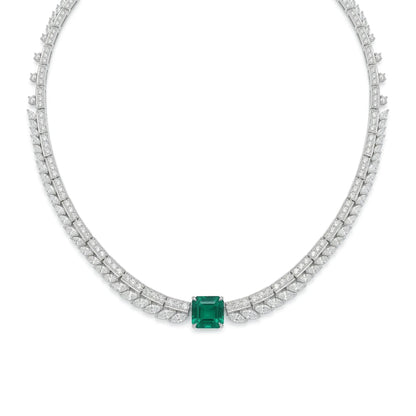 MuShan Jewelry 925 Sterling Silver Necklace Fine HCD Gemstones HCD Diamond Precious 925 Sterling Silver Necklace Accessories