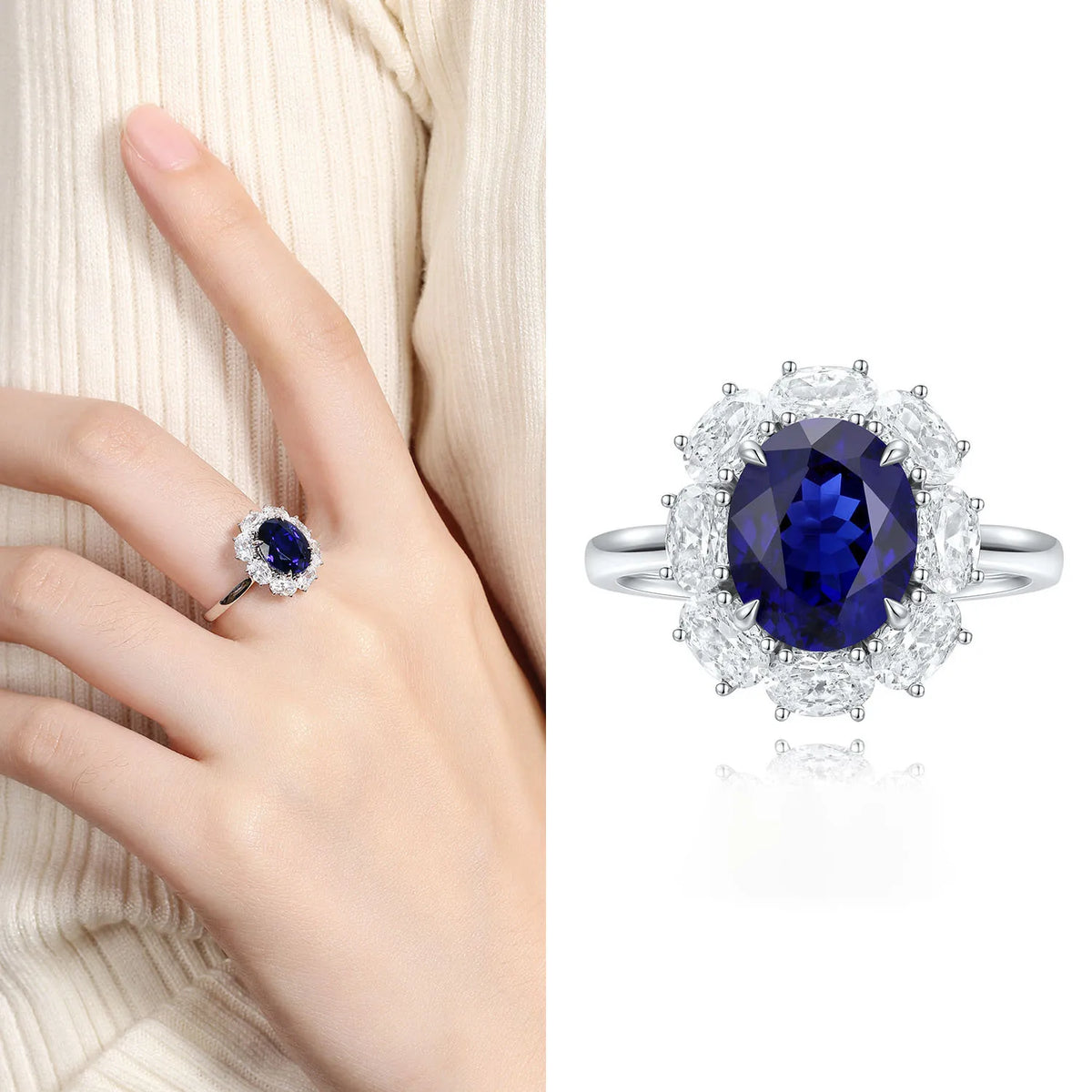 MUSHAN Bespoke Jewelry 925 Sterling Silver Ring Lab Grown Ruby Marquise Engagement Ring for Women 18K Gold Plated Estate Rings