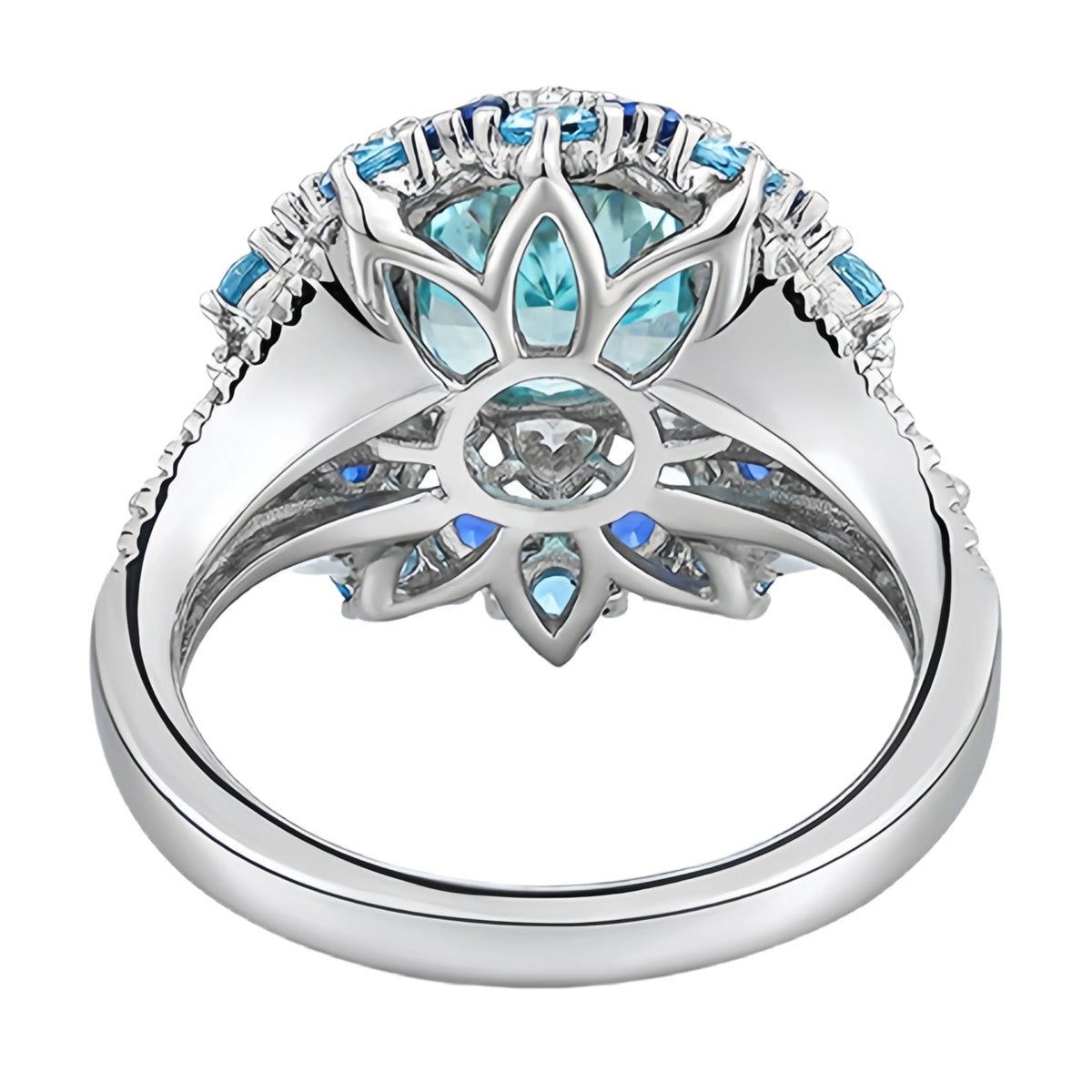 MuShan Jewelry 925 Sterling Silver Ring Band For Women High Carbon Paraiba Gemstones S925 Silver Rings Accessories Fine Jewelry