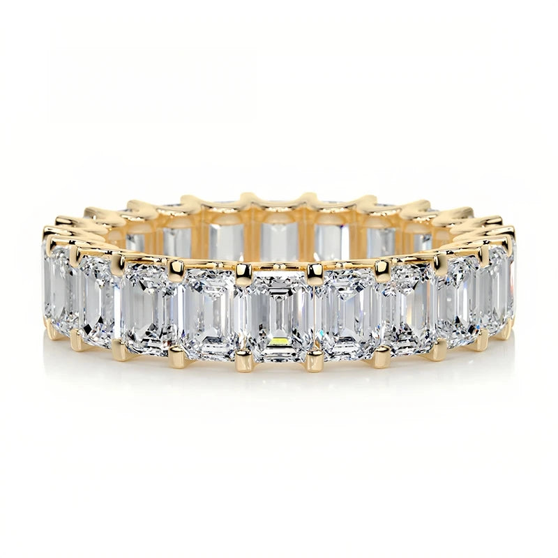 MuShan Brand Jewelry 925 Sterling Silver Ring GRA Certificate Moissanite Ring Women Real 18K Gold Plated MST Patent GRA Rings