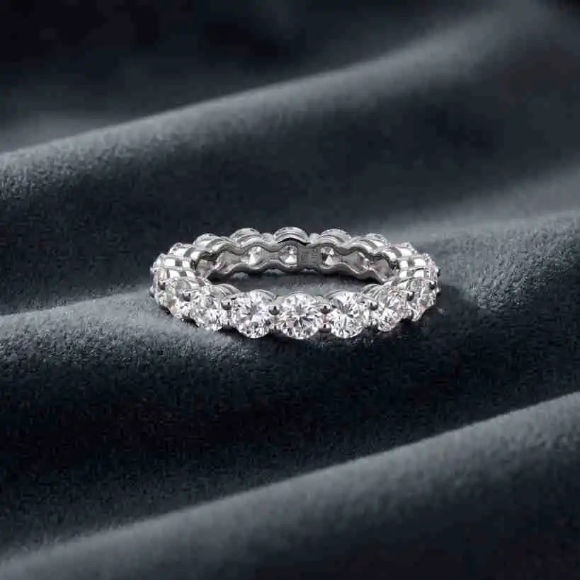 MUSHAN Custom Luxury Diamond Rings Jewelry IGI Certificated for Women 925 Sterling Silver Lab Grown Diamond Ring Band HPHT CVD