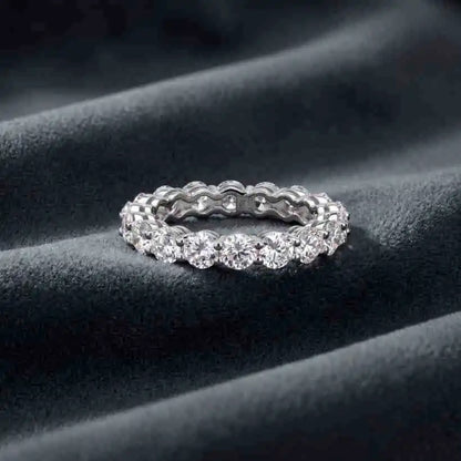 MUSHAN Custom Luxury Diamond Rings Jewelry IGI Certificated for Women 925 Sterling Silver Lab Grown Diamond Ring Band HPHT CVD