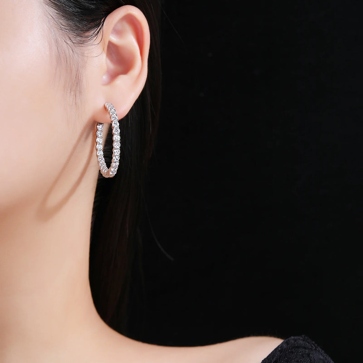 MuShan Jewelry 925 Sterling Silver Earring Designer High Carbon Gemstones 5A CZ Gemstones 925 Sterling Silver Studs Accessories