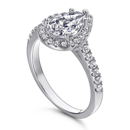 MuShan Jewelry 925 Sterling Silver Rings Bands Engagement Ring 7A Cubic Zirconia Valentine Classic Anniversary  Women Gift