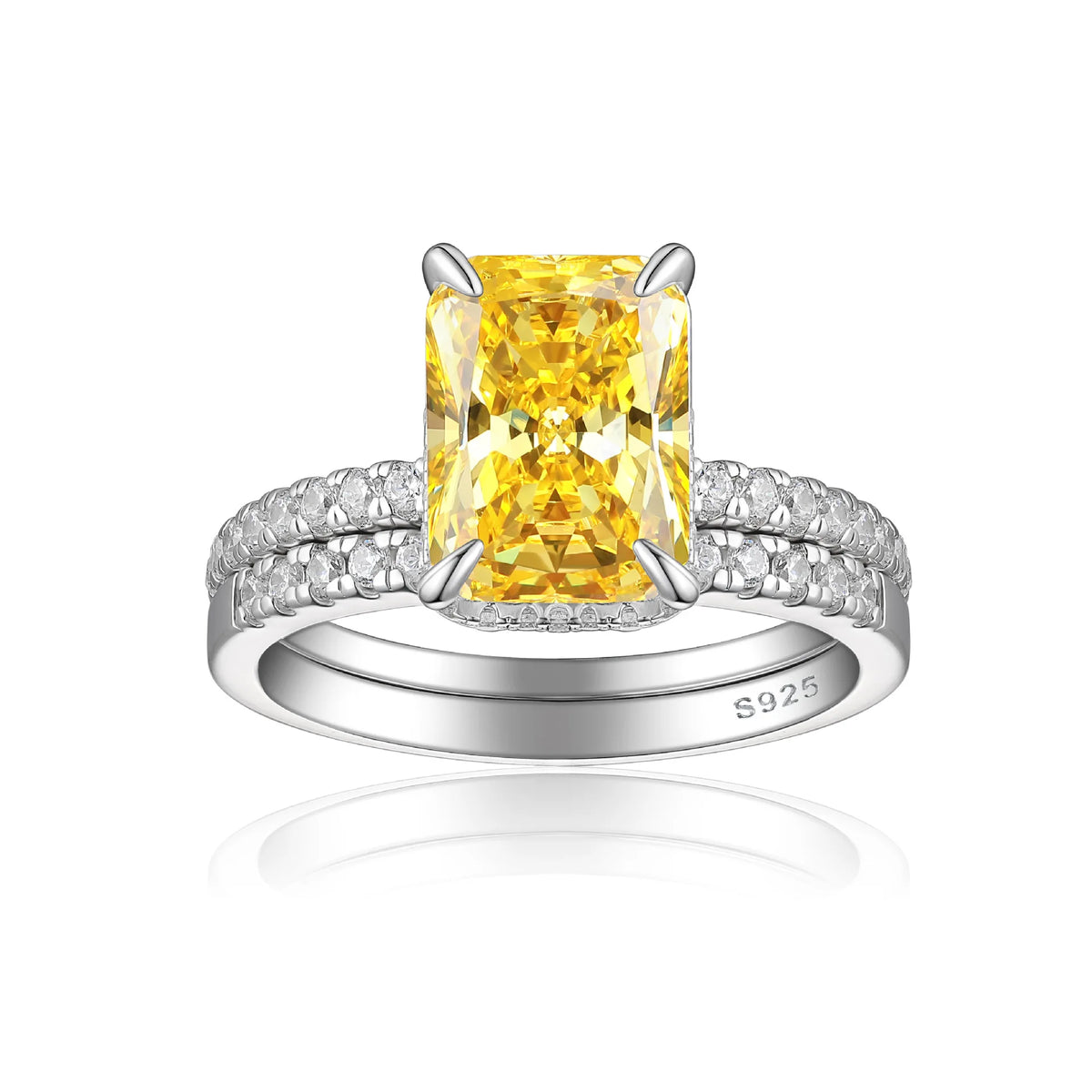 MuShan Luxury Jewelry 925 Sterling Silver Ring Cubic Zirconia 7A Oval Romantic for Her Rhodium Plated Fine Jewelry Rings