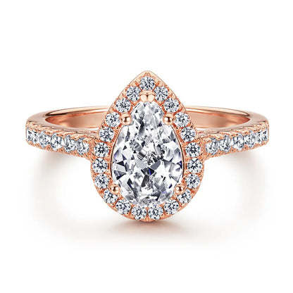 MuShan Jewelry 925 Sterling Silver Rings Bands Engagement Ring 7A Cubic Zirconia Valentine Classic Anniversary  Women Gift