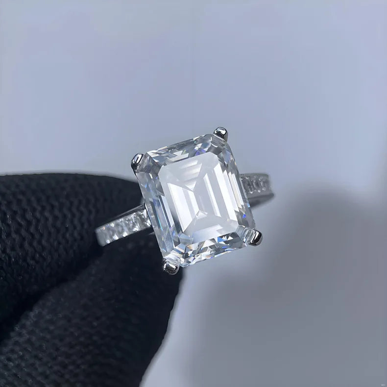 MUSHAN Luxury Jewelry925 Sterling Silver Ring VVS Moissanite Present Ring for Her 18K Gold Plated MST Patent Fine Jewellery