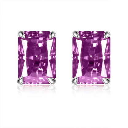 MUSHAN Brand Jewelry 925 Sterling Silver Stud Earrings 7ct 8*10 Ice Flower Gemstones Women Earrings Stud Fine Jewelry Accessory