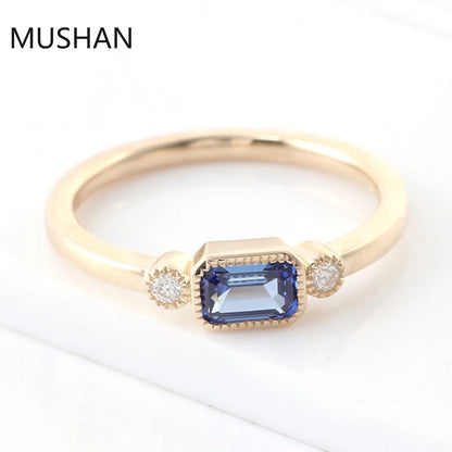 MUSHAN Luxury Custom 14K 18K Gold Rings Band Jewelry With Moissanite Diamond Lab Grown Gemstones Diamond Wedding Ring For Women
