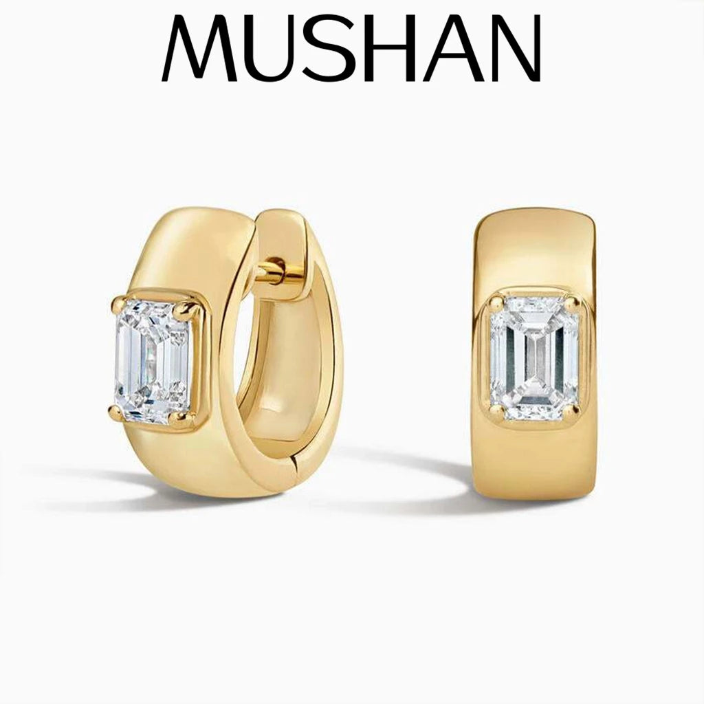 MUSHAN Custom Jewelry 25 Sterling Silver Earring Moissanite D Color VVS Fine Women 925 Sterling Silver Earrings Diamond