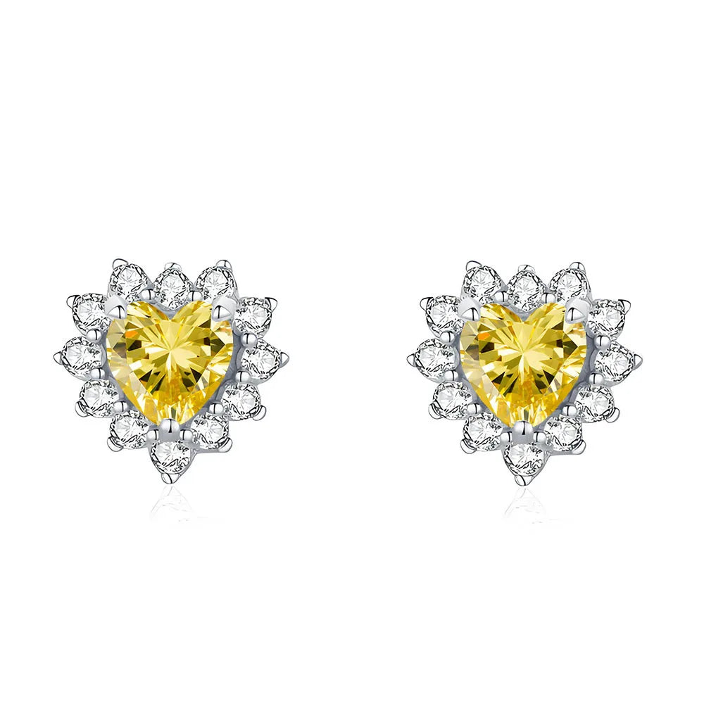 MuShan Jewelry 925 Sterling Silver Stud Earrings Dangle High Carbon Diamond Classic Luxury Women Earring Fine Jewelry