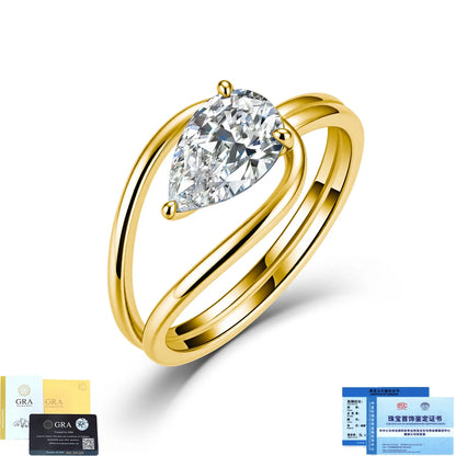 MUSHAN Luxury Jewelry 925 Sterling Silver Ring Band Women GRA Certificated Moissanite Diamond Emerald D Color Rings Fine Jewelry