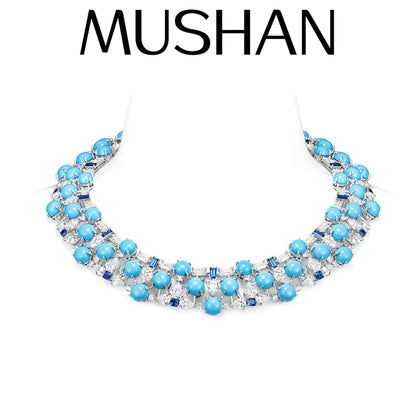 MuShan Jewelry 925 Sterling Silver Necklace Fine HCD Gemstones High Carbon Diamond 925 Sterling Silver Pendants Accessories