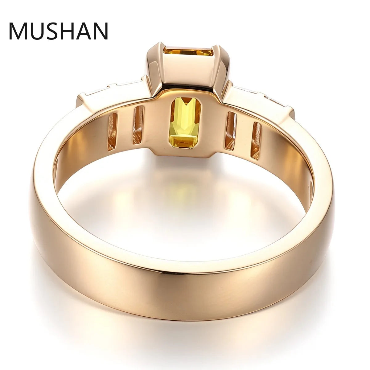 MUSHAN Luxury Custom 14K 18K Gold Rings Band Jewelry With Moissanite Diamond Lab Grown Gemstones Diamond Wedding Ring For Women