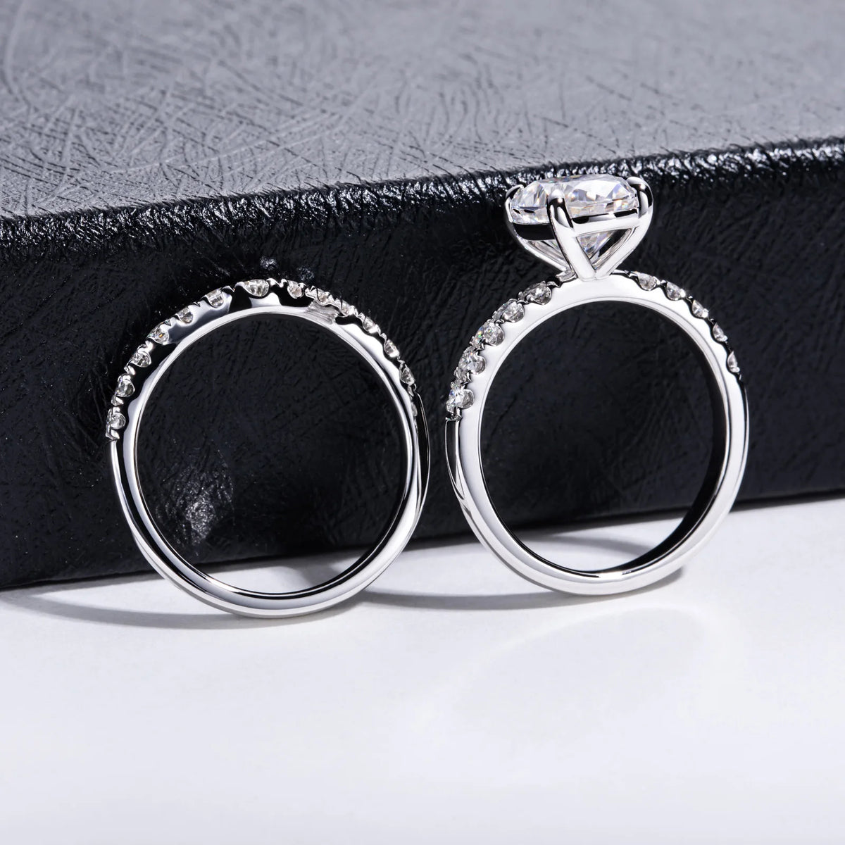 MuShan Luxury Jewelry 925 Sterling Silver Ring VVS Moissanite Charming Ring for Spouse 18K Real Gold Plated MST Patent Rings