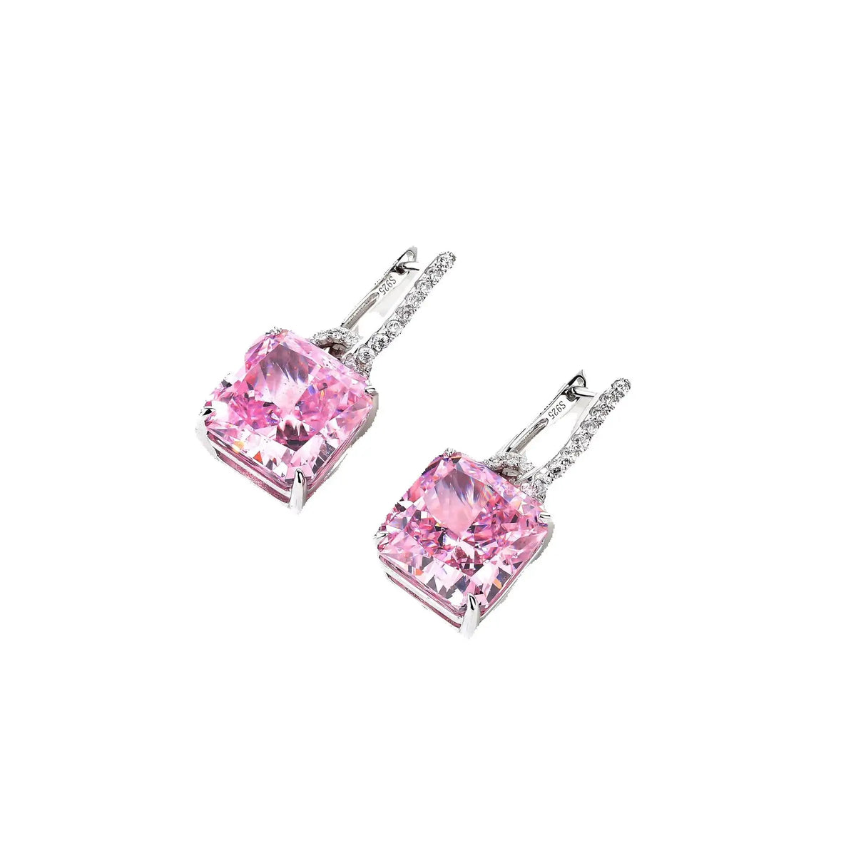 MuShan Jewelry 925 Sterling Silver Earring Fine 5A CZ Gemstones HCD Gemstones Chic 925 Sterling Silver Earrings Accessories
