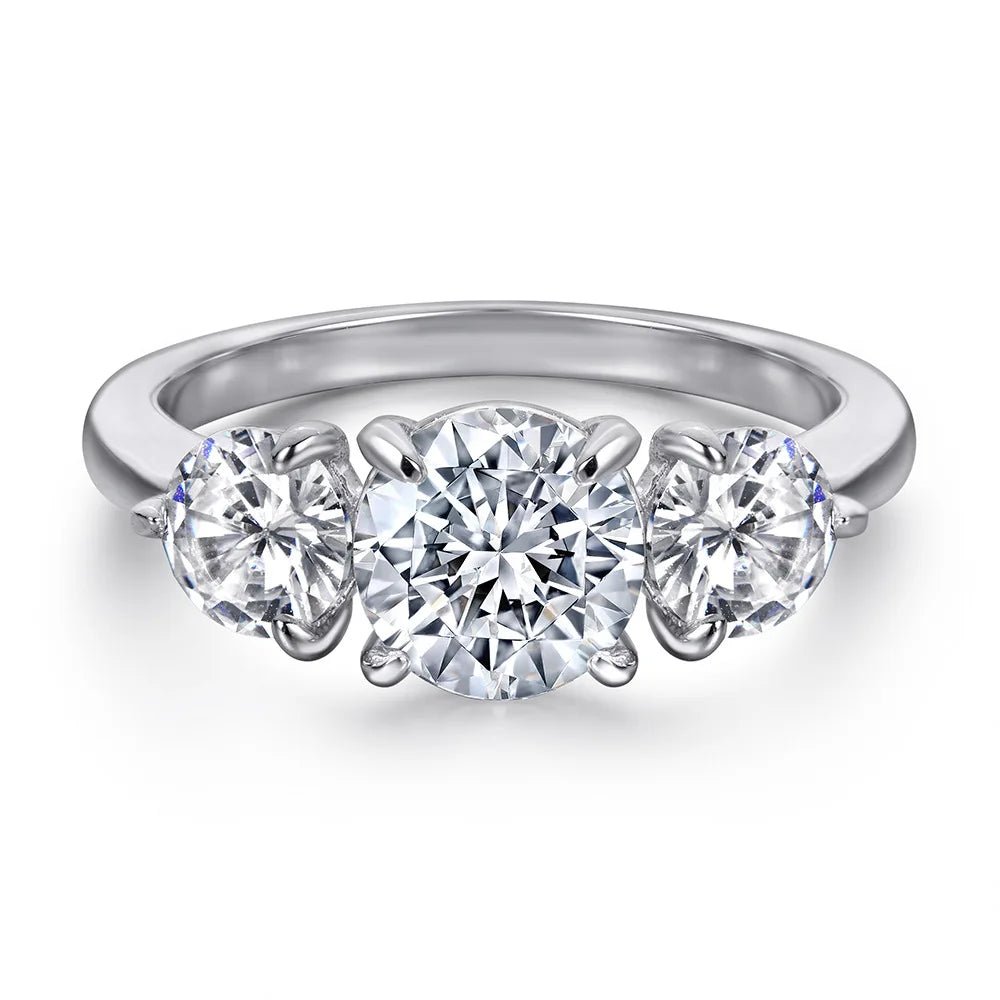 MuShan Jewelry 925 Sterling Silver Rings Bands Engagement Ring 7A Cubic Zirconia Valentine Romantic Anniversary  Women Gift