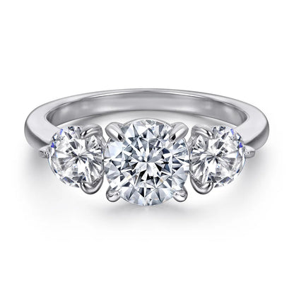 MuShan Jewelry 925 Sterling Silver Rings Bands Engagement Ring 7A Cubic Zirconia Valentine Romantic Anniversary  Women Gift