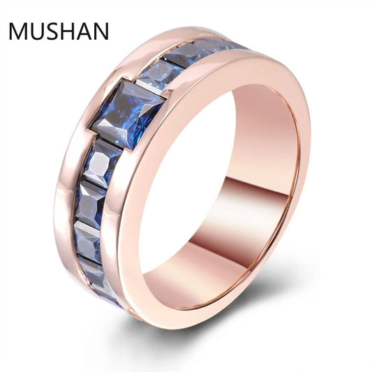 MUSHAN Luxury Custom 14K 18K Gold Rings Band Jewelry With Moissanite Diamond Lab Grown Gemstones Diamond Wedding Ring For Women